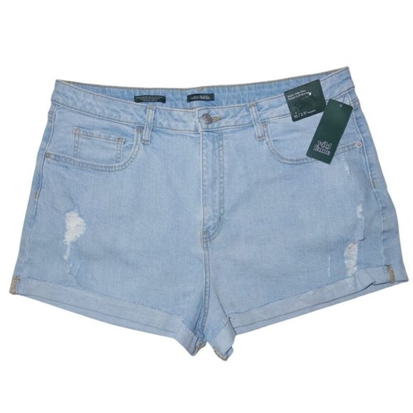 Wild Fable Women's Light Blue Cuffed Hem Denim Shorts, Size 16, NWT. - Picture 1 of 10